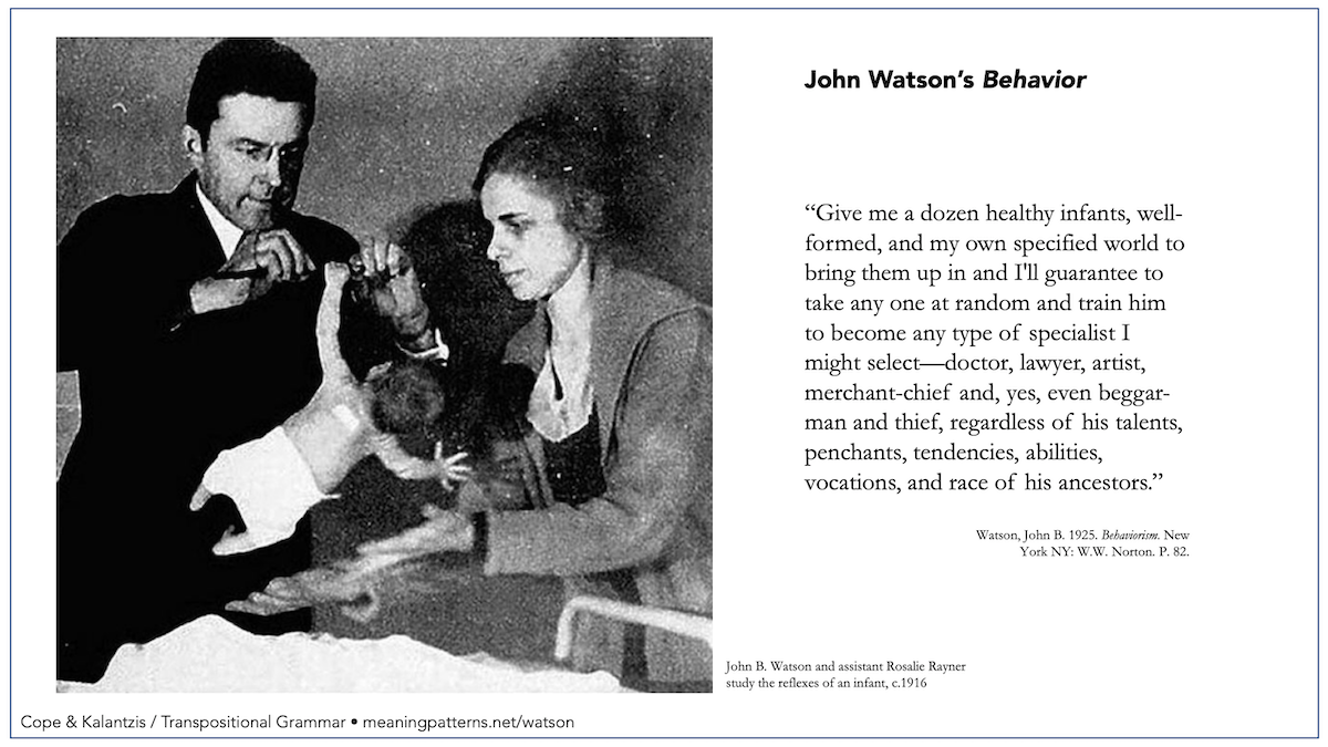 Teori Behaviorisme John B Watson : Lingkungan adalah Segalanya